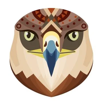 Eagle Head Logo. Monkey Vector decorative Emblem isolated Illustrazione stock