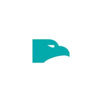 Eagle head logo strong bird icon Stock Illustration