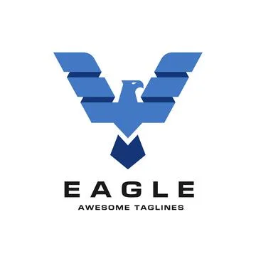 Eagle head logo Template, Hawk mascot graphic Stock Illustration