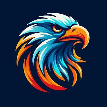 Eagle head logo vector template Illustrazione stock