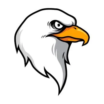 Eagle Head Mascot Illustration Vector in Cartoon Style Stock Illustration