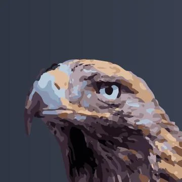 Eagle Head Mascot Illustration Vector In Cartoon Style Stock Illustration