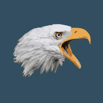 Eagle Head Mascot Illustration Vector In Cartoon Style Stock Illustration