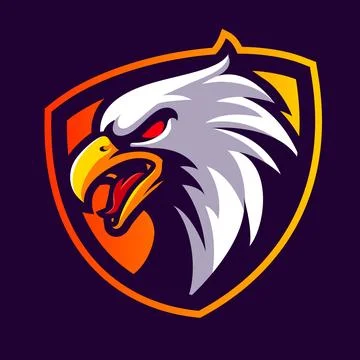Eagle head mascot logo template Stock Illustration