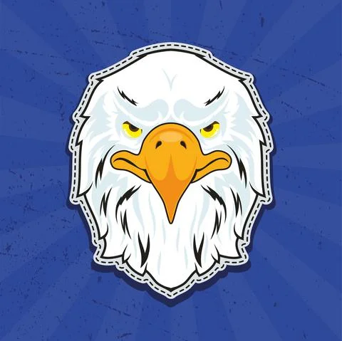 Eagle head patch Stock Illustration
