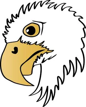 Eagle Head Profile Stock Illustration