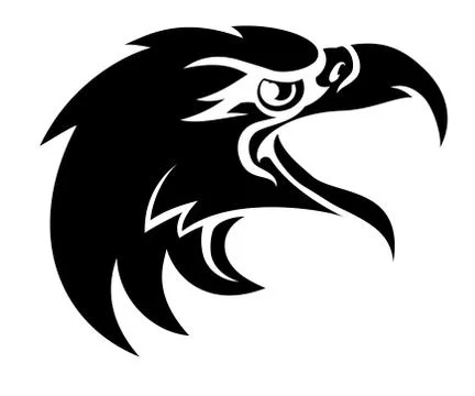 Eagle Head in Profile Stock Illustration