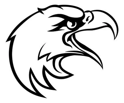 Eagle Head From Side Stock Illustration