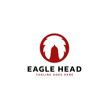 Eagle head simple logo design Stock Illustration