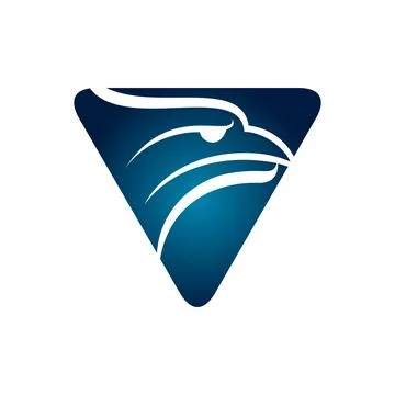 Eagle Head in Triangle Shape Icon Vector Logo Template Stock Illustration