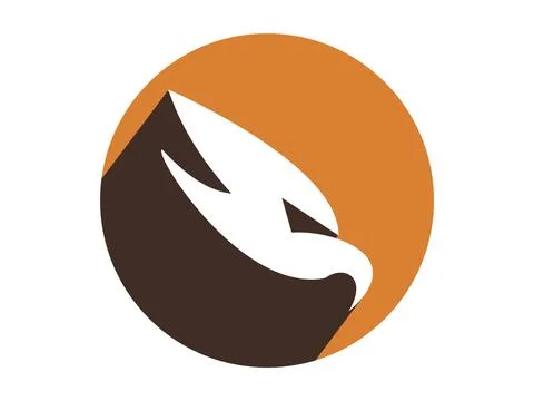 Eagle Head Vector Icon, Strong and Fierce Bird Design Stock-Illustration