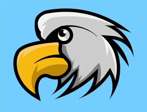 Eagle head vector illustration. Eagle mascot design Illustrazione stock