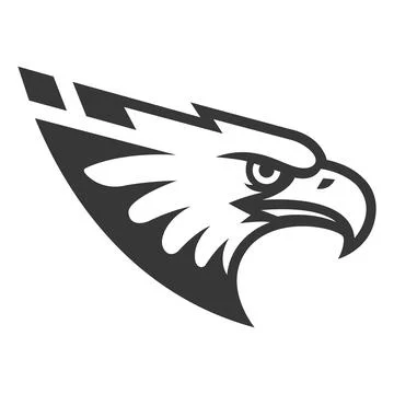 Eagle Head vector Logo Design Power Freedom Icon Stock Illustration