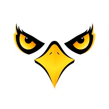 Eagle head on white background vector icon eps10 Stock Illustration