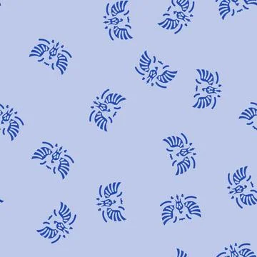 Eagle heraldic glyph vector seamless pattern Stock Illustration