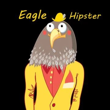 Eagle hipster Stock Illustration