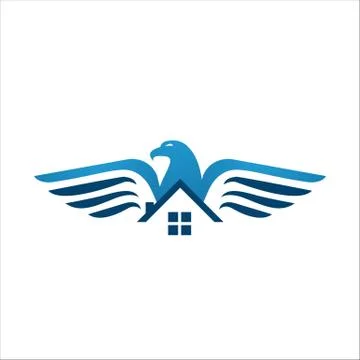 Eagle home logo design vector for property housing company concept illustrati Stock Illustration