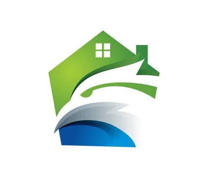 Eagle Home Logo Vector A vector Illustration of Eagle Home Logo in blue an... Stock Photos