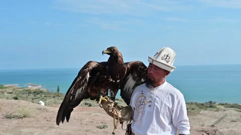 Eagle Hunter in Kyrgyzstan Stock Footage 318215931