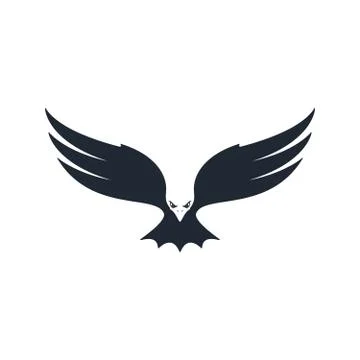 Eagle hunting, negative space, vector illustration Stock Illustration