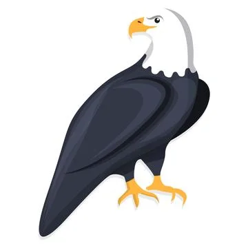 Eagle icon, cartoon style Stock Illustration