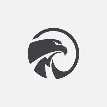 Eagle icon design, hawk logo Stock Illustration