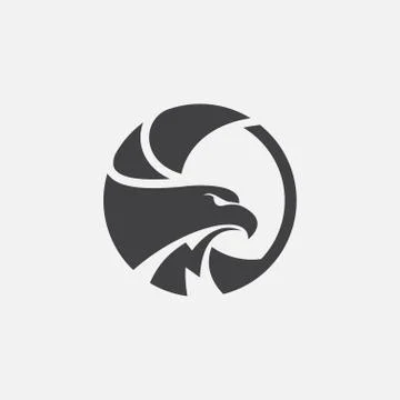 Eagle icon design, hawk logo Stock Illustration