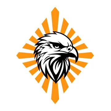 Eagle icon, falcon, hawk head logo, vector illustration Illustrazione stock