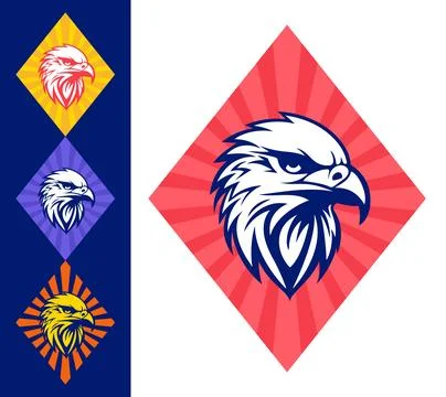 Eagle icon, falcon, hawk head logo, vector illustration Stock Illustration