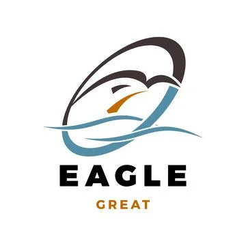 Eagle Icon Logo Design Template Stock Illustration