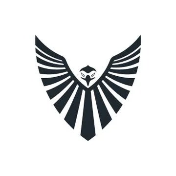 Eagle icon shield symbol Stock Illustration