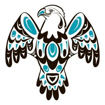 Eagle in indian style. Illustrazione stock