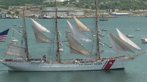 Eagle leaving Halifax Stock Footage 11429023