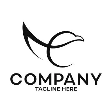 Eagle letter e logo Stock Illustration
