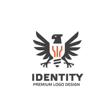 Eagle light bulb logo design Stock Illustration