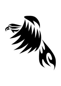 Eagle line art 3 Stock Illustration