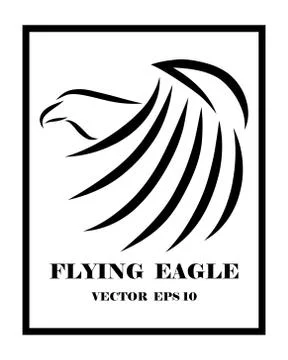 Eagle line art vector logo eps 10 Stock Illustration