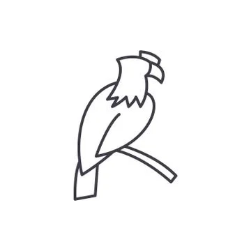 Eagle line icon concept. Eagle vector linear illustration, symbol, sign 스톡 일러스트