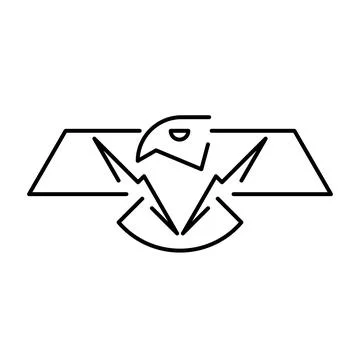 Eagle line icon Stock Illustration