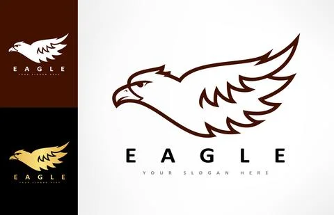 Eagle logo bird vector. Animal design. Stock Illustration