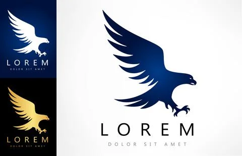Eagle logo bird vector. Animal design. Stock Illustration