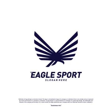 Eagle logo design vector. Birds logo concept vector template Stock Illustration