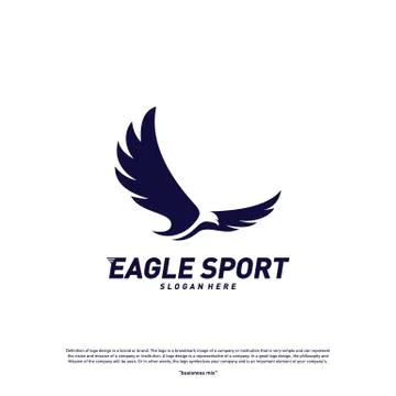 Eagle logo design vector. Birds logo concept vector template Stock Illustration
