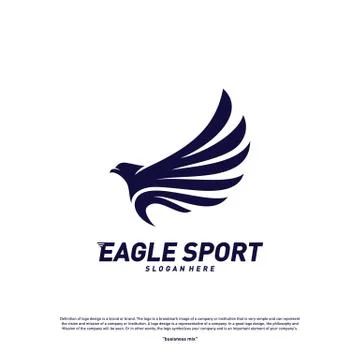 Eagle logo design vector. Birds logo concept vector template Stock Illustration