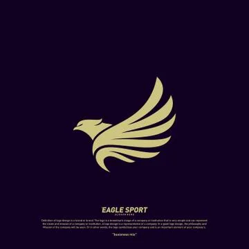 Eagle logo design vector. Birds logo concept vector template Illustrazione stock