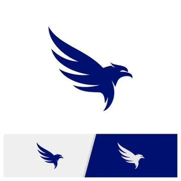 Eagle logo design vector. Simple Eagle logo template. Icon Symbol. Vector Ill Stock Illustration