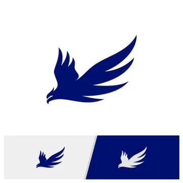 Eagle logo design vector. Simple Eagle logo template. Icon Symbol. Vector Ill Stock Illustration