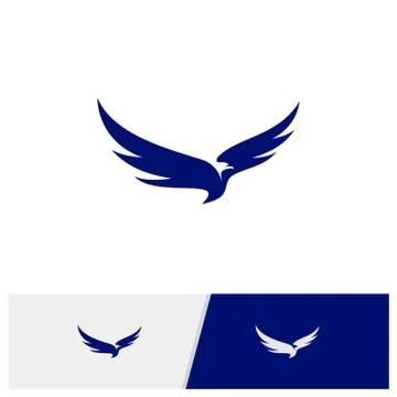 Eagle logo design vector. Simple Eagle logo template. Icon Symbol. Vector Ill Stock Illustration