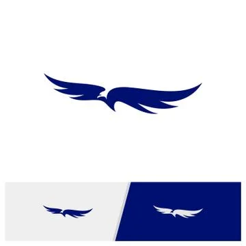 Eagle logo design vector. Simple Eagle logo template. Icon Symbol. Vector Ill Stock Illustration