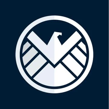 Eagle logo emblem, vector illustration, flat style Stock Illustration